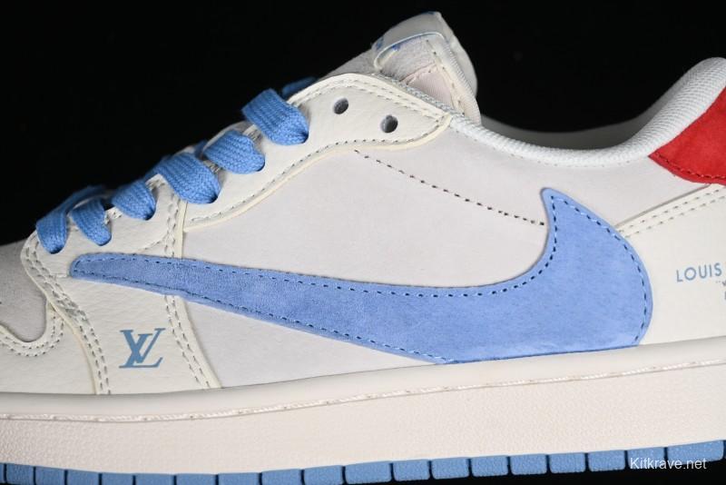 Nike Travis Scott x Fragment Design x Air Jordan 1 Low OG SP AJ1 LV Collaboration Casual Sneakers - XY2688-101