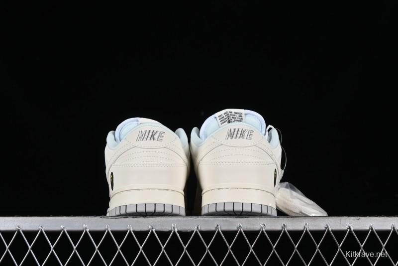 Nike SB Dunk Low "BAPE Collaboration - Arctic Fox" Anniversary High-End Custom Low-Top Casual Sneakers - XD6188-018
