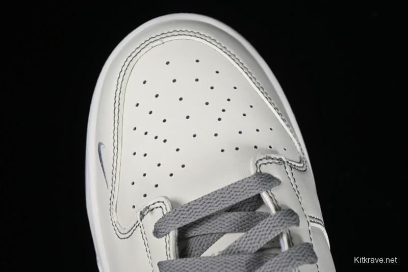 Nike SB Dunk Low OFF-WHITE Collaboration - Light Beige Grey Check Anniversary High-End Custom Low-Top Casual Sneakers - DJ2024-001