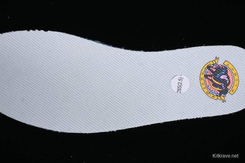 Nike Air Jordan 1 Low Flight Vintage Casual Sneakers with Distressed White-Blue Design - FV8439-104