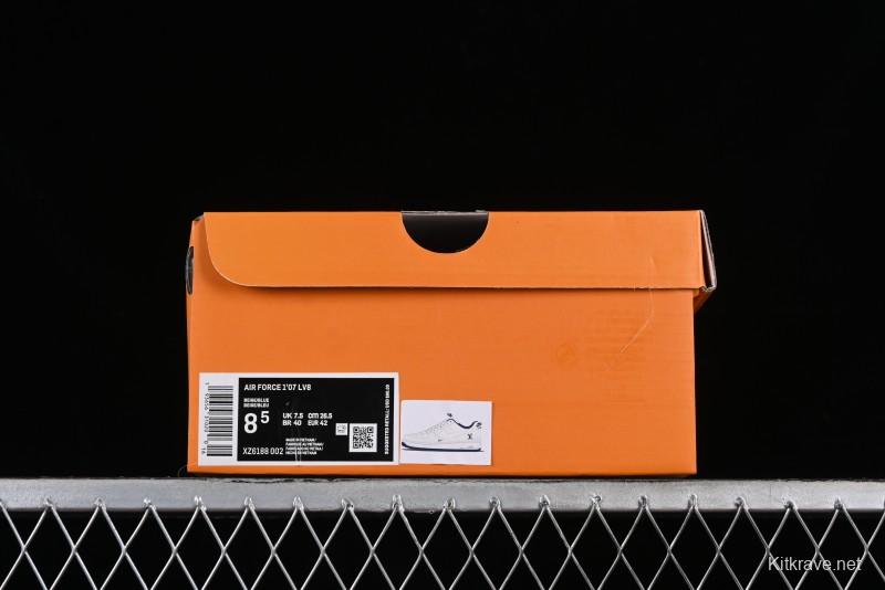 Nike Air Force 1 '07 Low LV Collaboration - Off White Double Swoosh Casual Sneakers - XZ6188-002