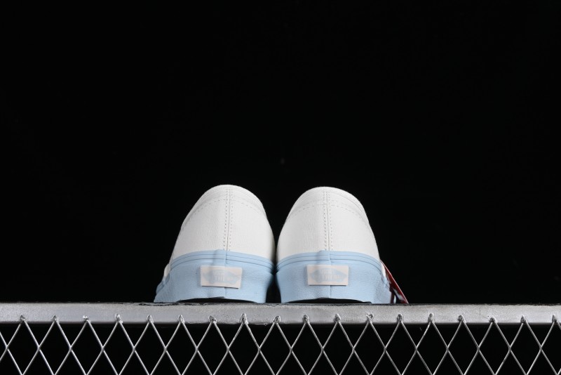 Vans Authentic White Blue Canvas Skate Shoes - VN0009PVEAK