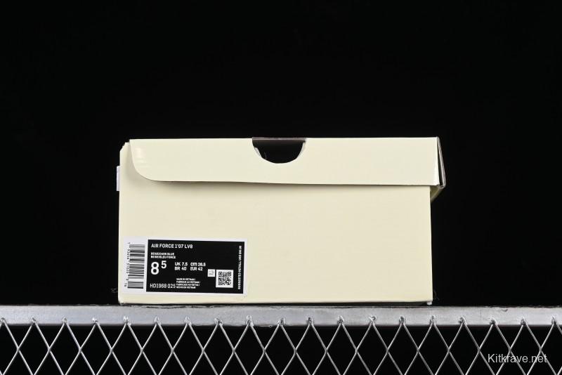 Supreme x Nike Air Force 1 '07 Low Collaboration Dark Blue Casual Sneakers - HD1968-025