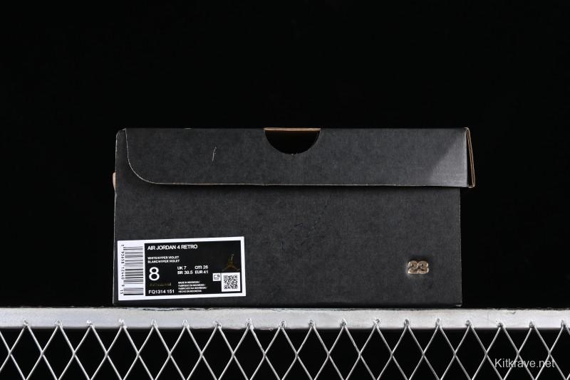 Nike Air Jordan 4 Retro Sneakers with Hyper Violet Accents - FQ1314-151