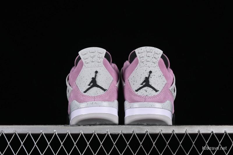 Nike Air Jordan 4 Retro Sneakers in Orchid Pink with Cement Grey Accents - AQ9129-501