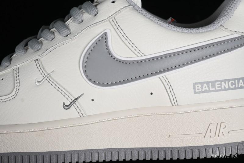 Balenciaga x Nike Air Force 1 '07 Low Triple Swoosh Beige Grey Casual Shoes - FR0538-091
