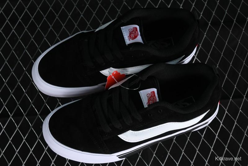 Vans Classics Knu Skool Retro Skate Shoes with Enlarged Toe and Thickened Tongue - VN0009QCWBL