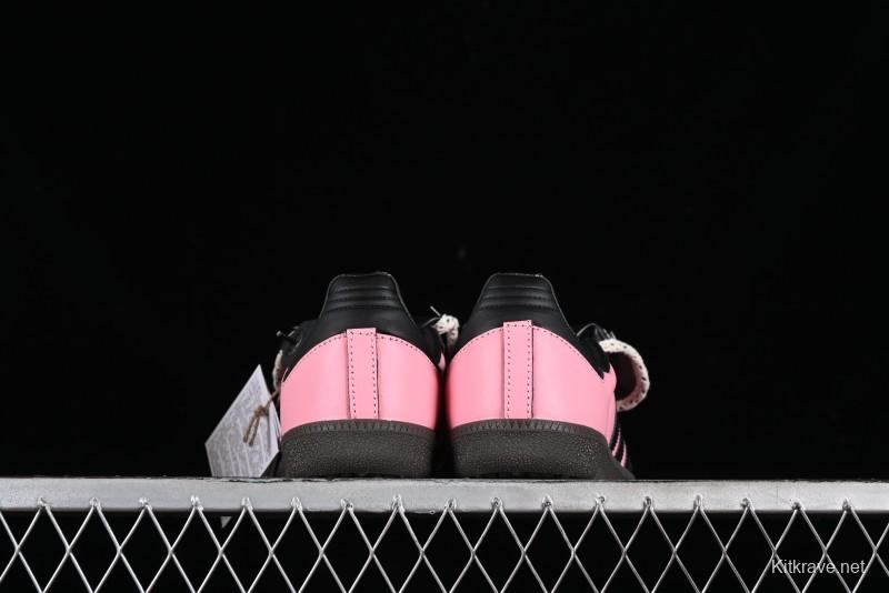 Adidas Samba OG B75807 Customized Casual Sneakers with Vibrant Hot Pink and Sweet Black Colorway - B75807