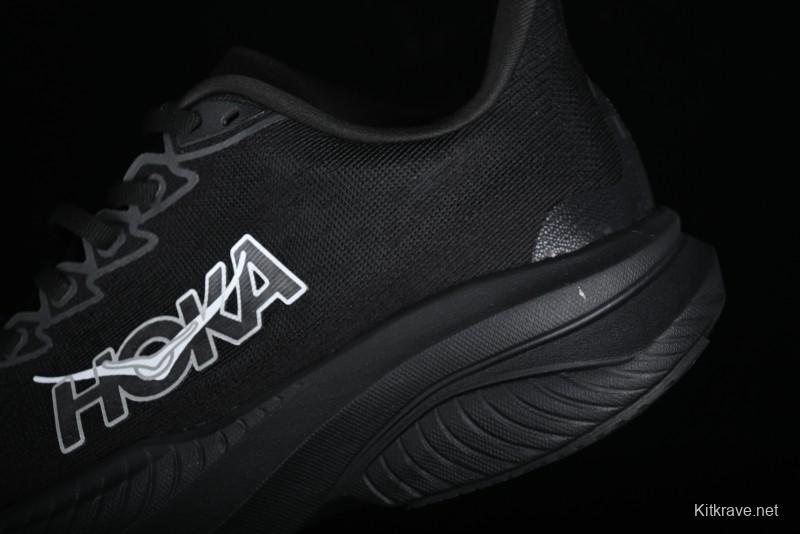 HOKA ONE ONE MACH 6 Flagship Racing Shoes with Carbon Plate Technology and Asymmetric Design - 114791 BLACK