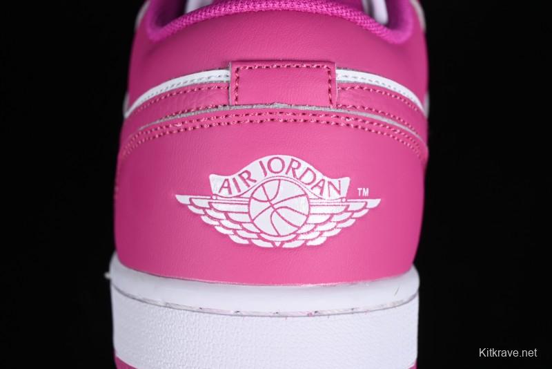 Nike Air Jordan 1 Low AJ1 Rose Pink Low-Top Casual Lifestyle Sneakers - FV8486-600