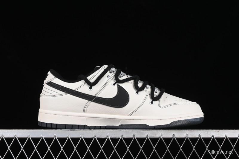 Nike SB Dunk Low Carhartt Collaboration - Strap Black Hook Anniversary High-End Custom Low-Top Casual Skate Shoes - SJ2068-265