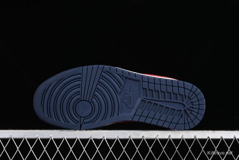 Nike Travis Scott x Fragment Design x Jordan Air Jordan 1 Low OG SP AJ1 LV Blue Red Low-top Casual Sneakers - YQ2088-670