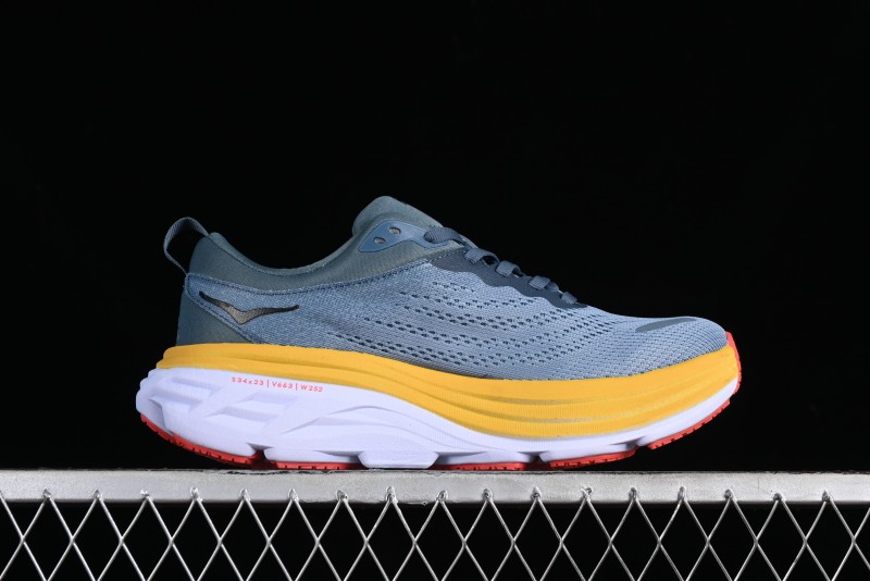 HOKA ONE ONE Bondi 8 Performance Cushion Running Shoes with Enhanced Support - 1123202 GBMS