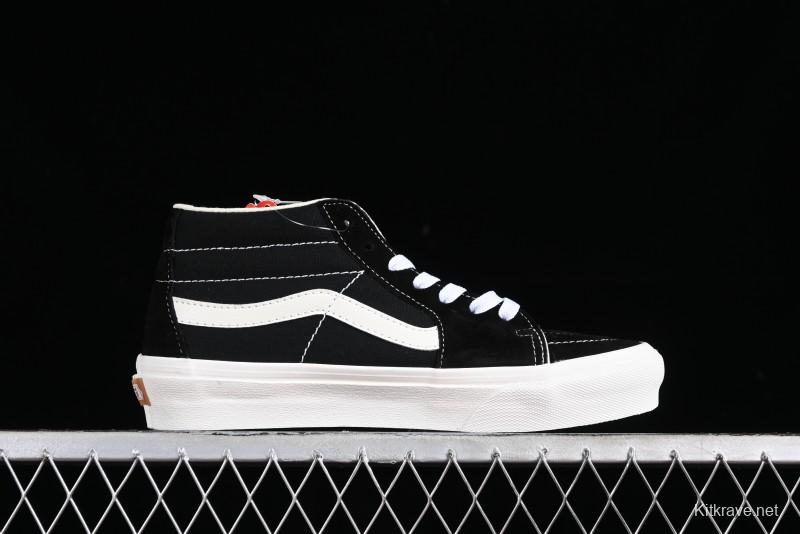 Vans SK8-Hi VR3 Eco-Friendly Black & White Mid-Top Classic Casual Canvas Shoes - VN0A4UWIVNE