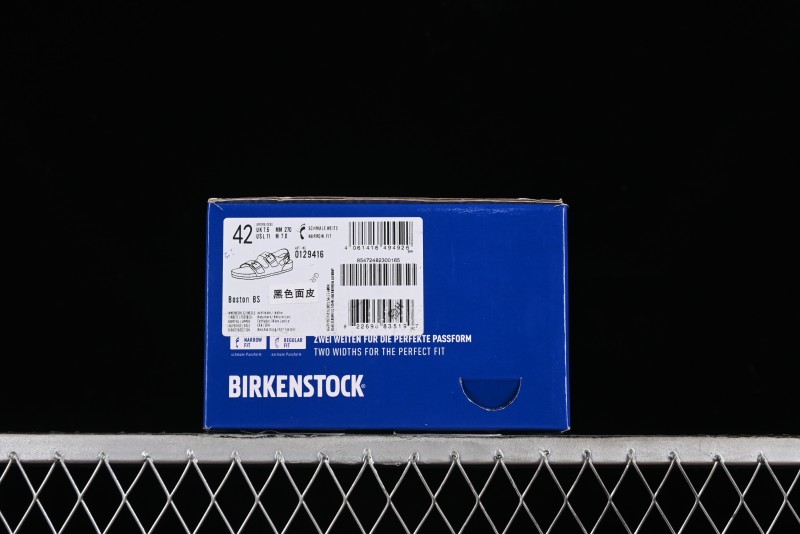 Birkenstock Birkenstock Sandals Series Black Leather with Soft Cushioning Cork Midsole - T.D4