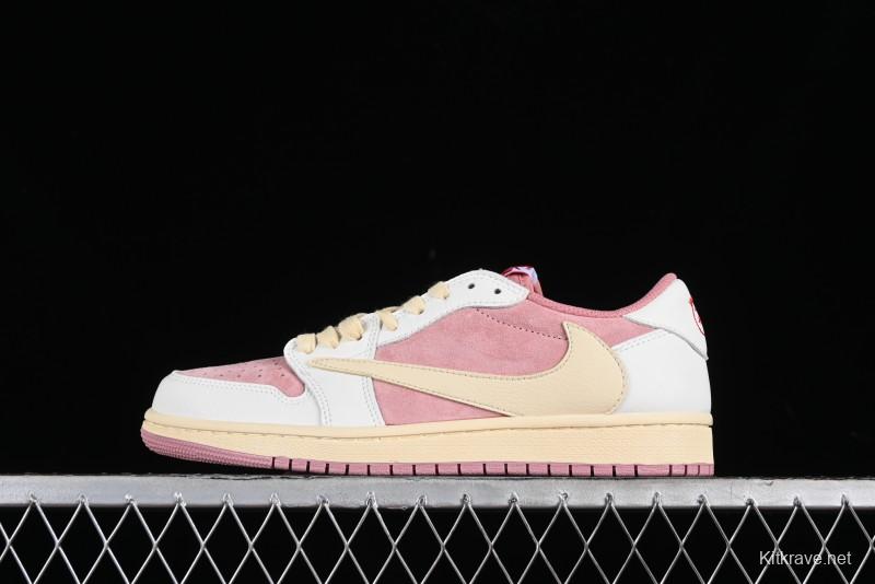 Nike Travis Scott x Air Jordan 1 Low OG AJ1 Reverse Swoosh Sneakers - DM7866-600