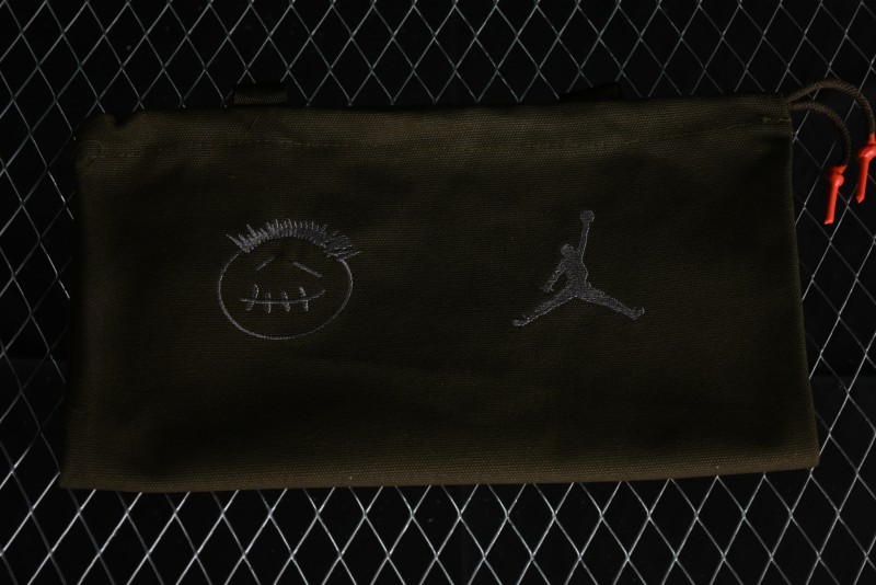 Nike Travis Scott x Jordan Cut The Check AJ1 Basketball Shoes with Velcro Design - FZ8117-200