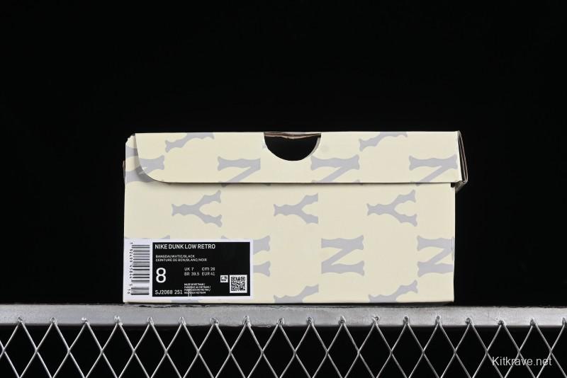 Nike SB Dunk Low MLB Strap Collaboration - Black Denim Print Anniversary Custom Low-Top Casual Sneakers - SJ2068-251