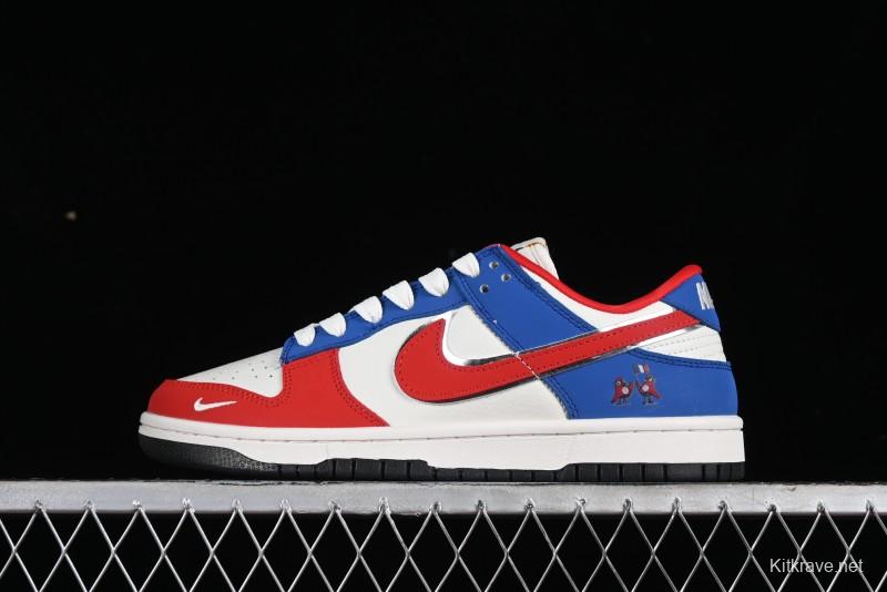 Nike SB Dunk Low Paris Olympics Limited Edition - Phrygian Cap Inspired Olympic Customized Anniversary Low-Top Casual Skate Shoes - XB3802-354