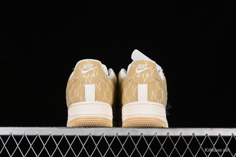 Nike Air Force 1 '07 Low LV Collaboration - Khaki Double Swoosh Low-Top Casual Sneakers - HD1968-027