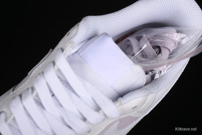 Nike Air Force 1 '07 Low Casual Sneakers with Anime-inspired White Pink Purple Spray Paint Design - CW2288-111