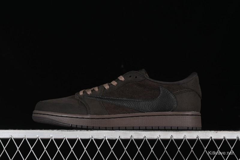 Nike Travis Scott x Air Jordan 1 Low OG AJ1 Reverse Swoosh Sneakers - DM7866-202