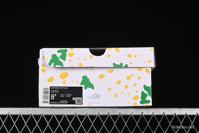 Nike Air Force 1 '07 Low Beige Deconstructed Swoosh Casual Sneakers - FX3654-111