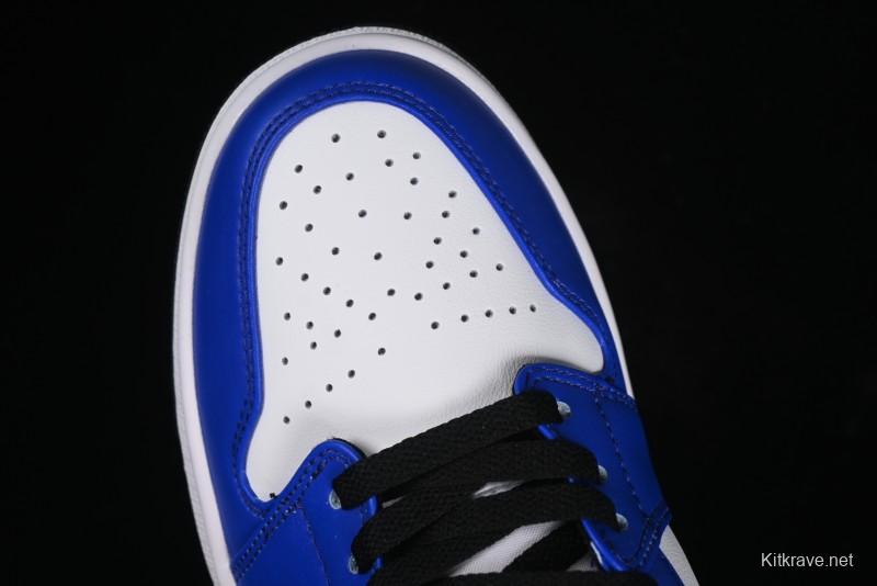 Nike Air Jordan 1 Low Retro Basketball Shoes White Blue - 553558-124