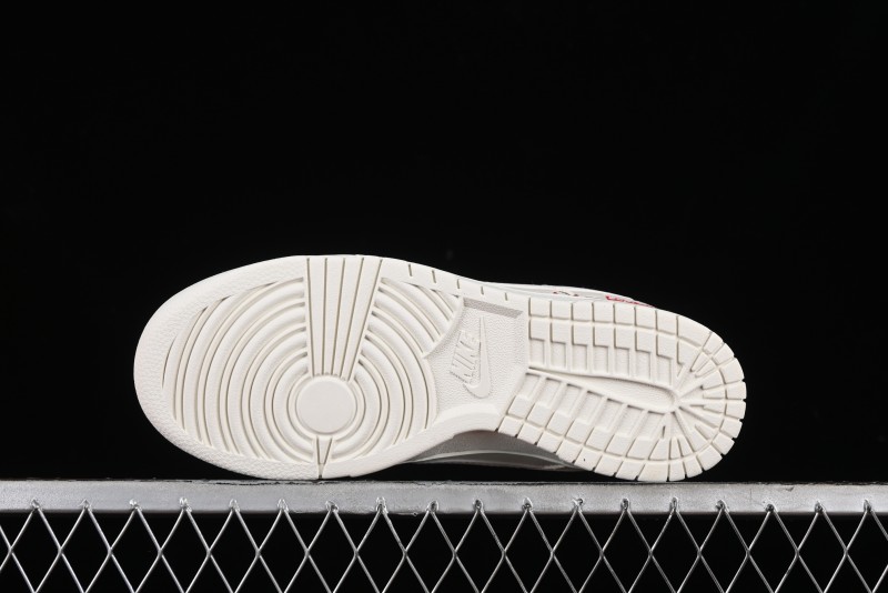 Nike SB Dunk Low Supreme Collaboration - Off-White Swoosh Anniversary High-End Custom Low-Top Casual Skate Shoes - SJ2068-267