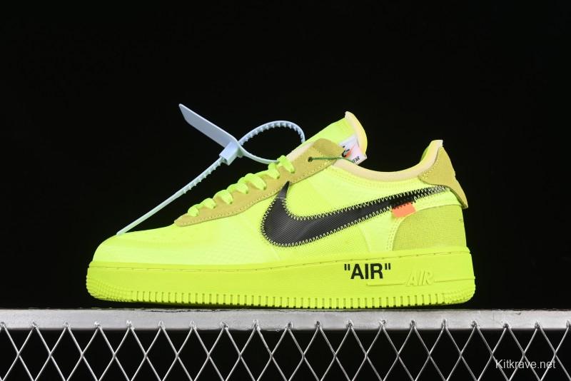 Nike Off White x Air Force 1 Low OW Transparent Yellow Sneakers - AO4606-700