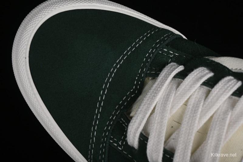 Vans Knu-Skool High Street American Retro Canvas Skate Shoes in Black Green - VN000CSQW3Z