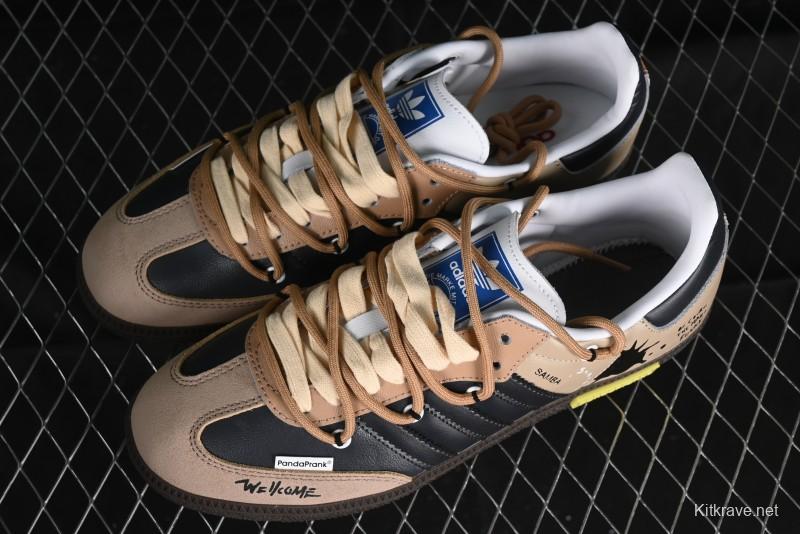 Adidas Originals Samba OG Low-Top Casual Sneakers with Panda Prank Retro Design - IG1025