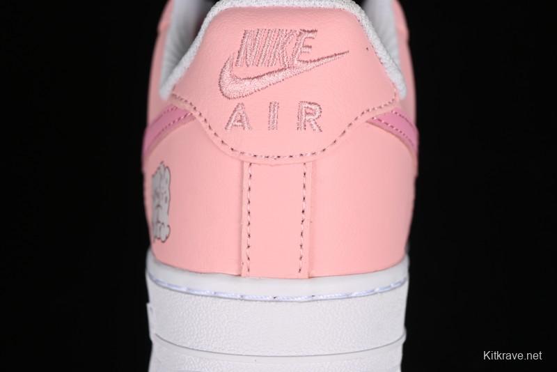 Nike Air Force 1'07 Low Casual Sneakers with Cuddle Bear Design - YY2024-762