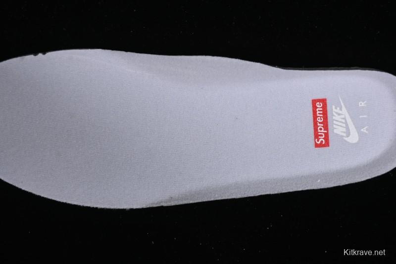 Supreme x Nike Air Force 1 '07 Low Casual Sneakers with Full-Length Air Solo Cushion - CU9225-010