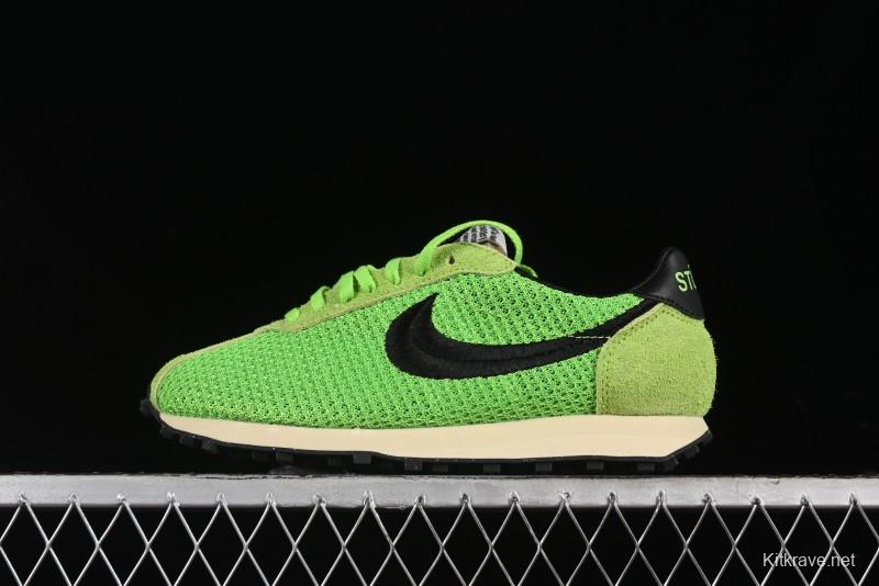 Nike Stussy Roshe Run LD-1000 Comfortable Versatile Non-Slip Durable Waffle Low-Top Casual Running Shoes - FQ5369-300