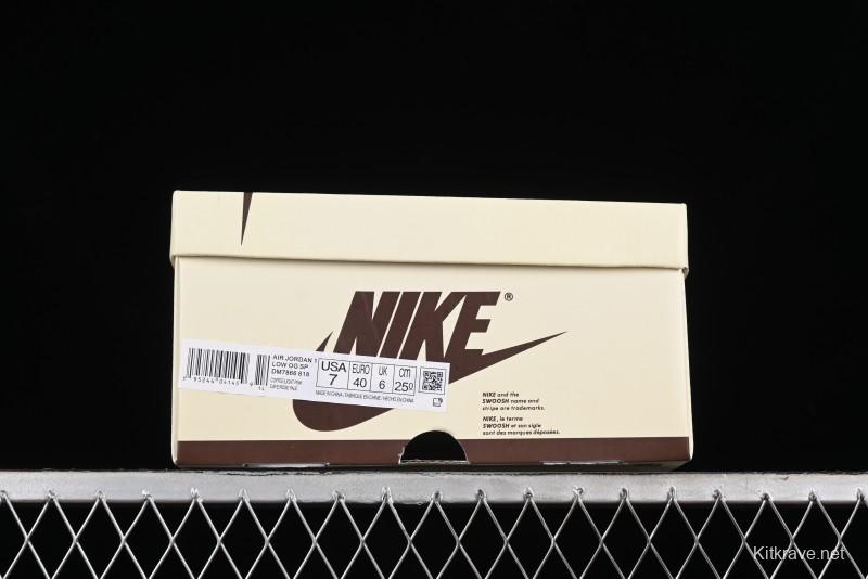 Nike Travis Scott x Air Jordan 1 Low OG Retro Basketball Shoes - DM7866-818