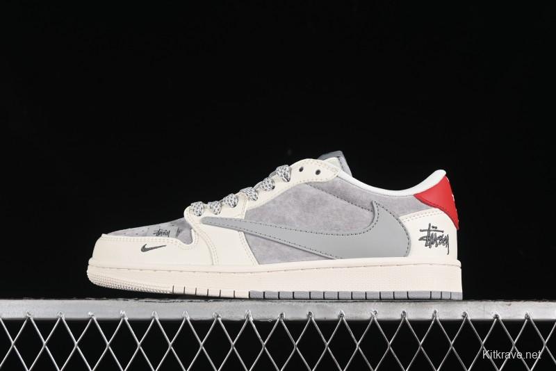 Nike Travis Scott x Fragment Design x Air Jordan 1 Low OG SP AJ1 Retro Sneakers - SJ2068-130