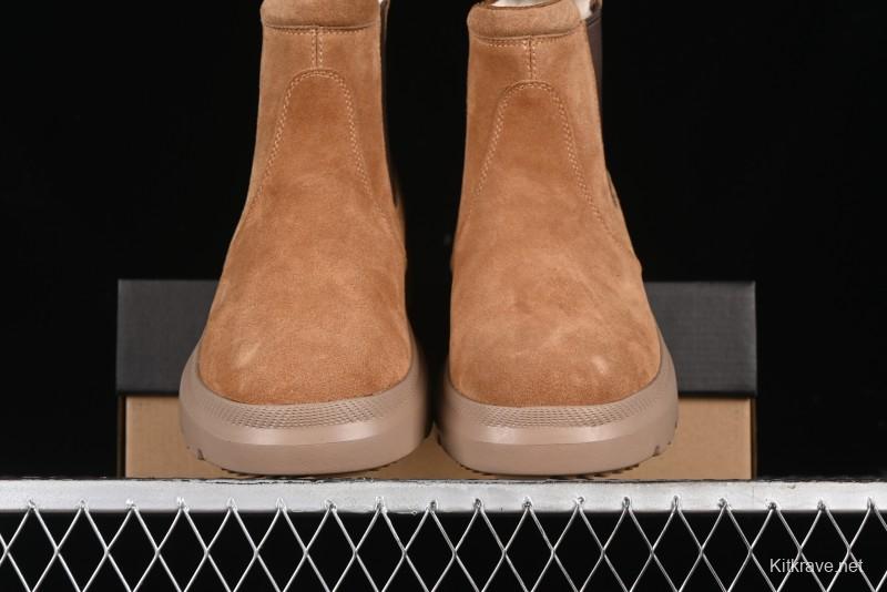 UGG Burleigh Chelsea Winter Snow Boots for Men with Lightweight Anti-Slip Sole and Genuine Wool Leather - 1152050