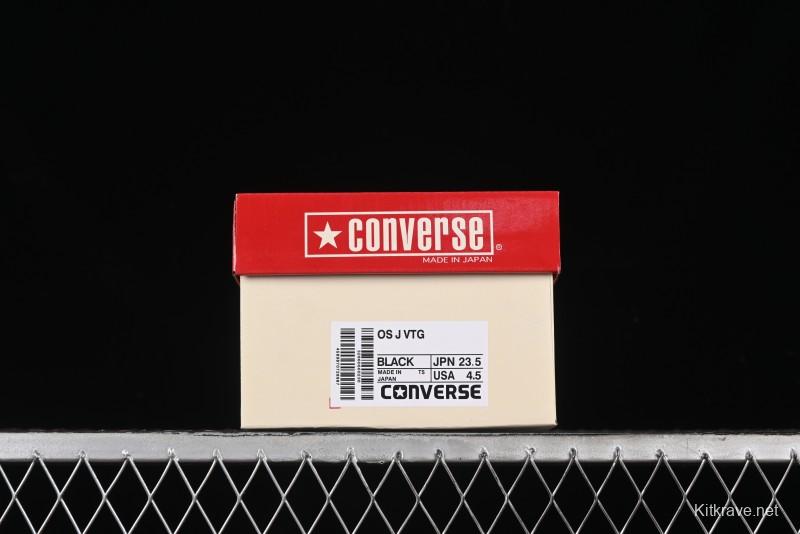 Converse One Star J Vtg Suede Low-Top Casual Sneakers in Retro Black and White - M.C3