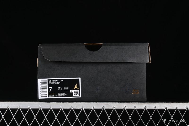 Nike Air Jordan 1 Low Iron Grey Casual Sneakers - 553558-152