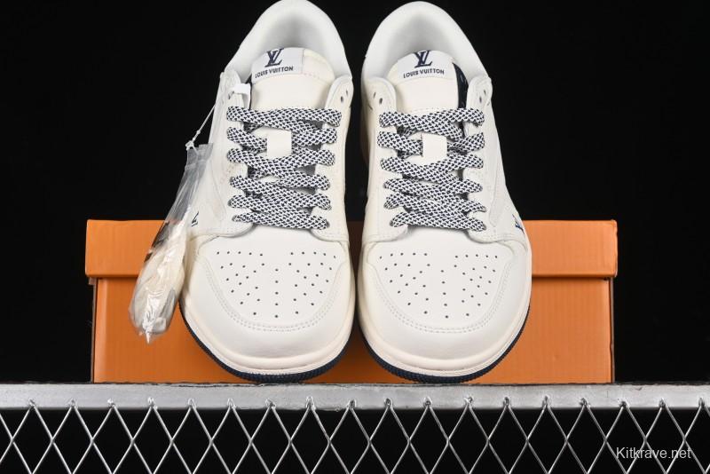 Nike Travis Scott x Fragment Design x Air Jordan 1 Low OG SP AJ1 LV Collaboration - XZ1268-003