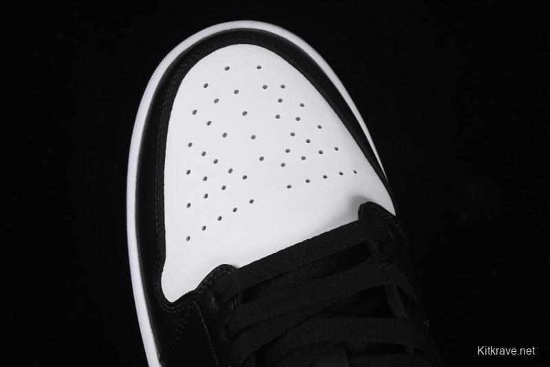 Nike Air Jordan 1 Low Retro Basketball Shoes in Black and White - 553558-043