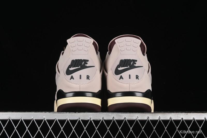 Nike A Ma Maniere x Air Jordan 4 Retro "Fossil Stone" Sneakers - FZ4810-200