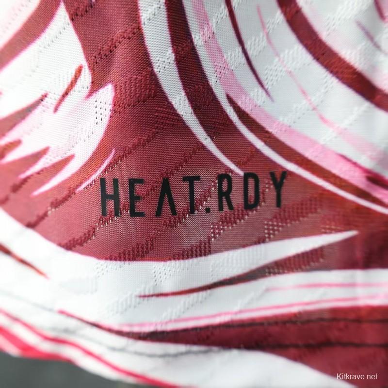 Player Version 2025 Japan Dark Navy with Rising Phoenix Design and Red Gradient Splash Pattern Jersey