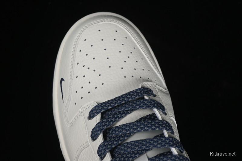 Nike SB Dunk Low Collaboration Three Swooshes Dark Blue Colorway Low-Top Casual Skateboarding Shoes - NK5639-327