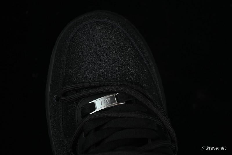 Nike Air Force 1 '07 Low Cleanfit Custom Official Bestseller Black Blue Starry Sky Full Diamond Casual Sneakers - ZH0316-042