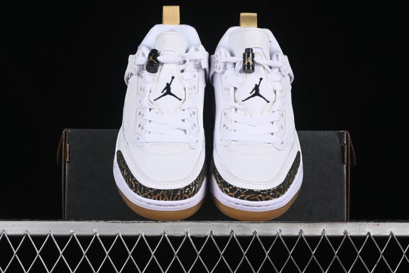 Nike Jordan Spizike Low Casual Shoes with Cracked Leather Design - HJ9019-100