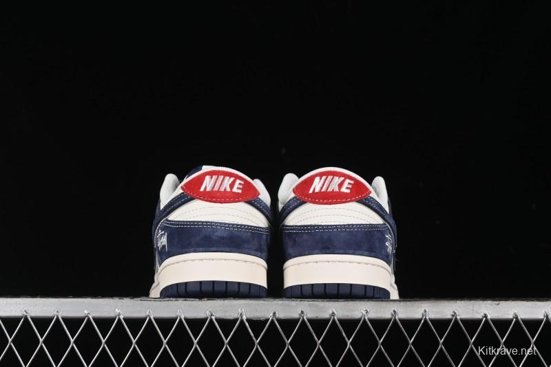 Nike SB Dunk Low Stussy Anniversary Edition Custom Premium Low-Top Skateboarding Shoes - XX2025-609