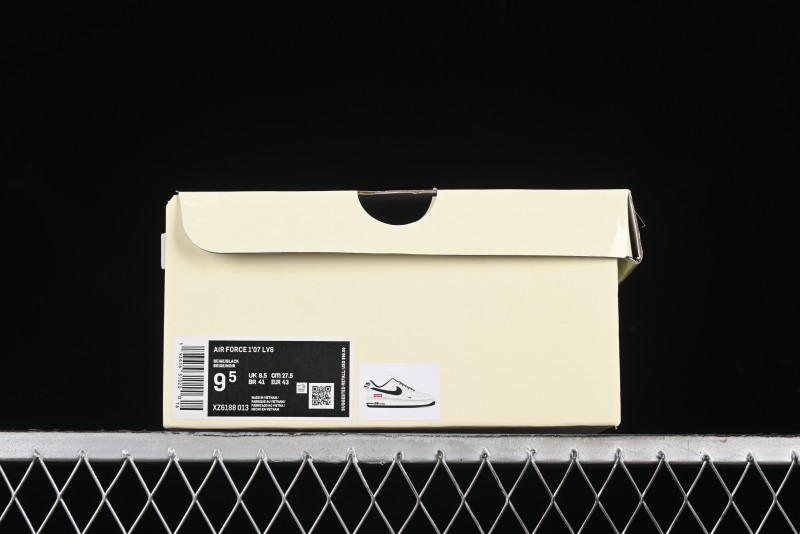Nike Air Force 1 '07 Low Supreme Collaboration - Beige Black Starry Sneakers - XZ6188-013