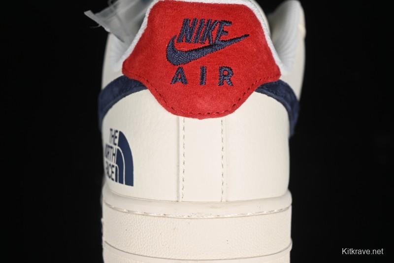Nike Air Force 1 '07 Low The North Face Collaboration - White Blue Red Casual Sneakers - XZ6188-016